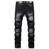 Men'S Pants Streetwear Fashion Trousers Jeans Skull Black