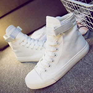 White Denim Sneakers