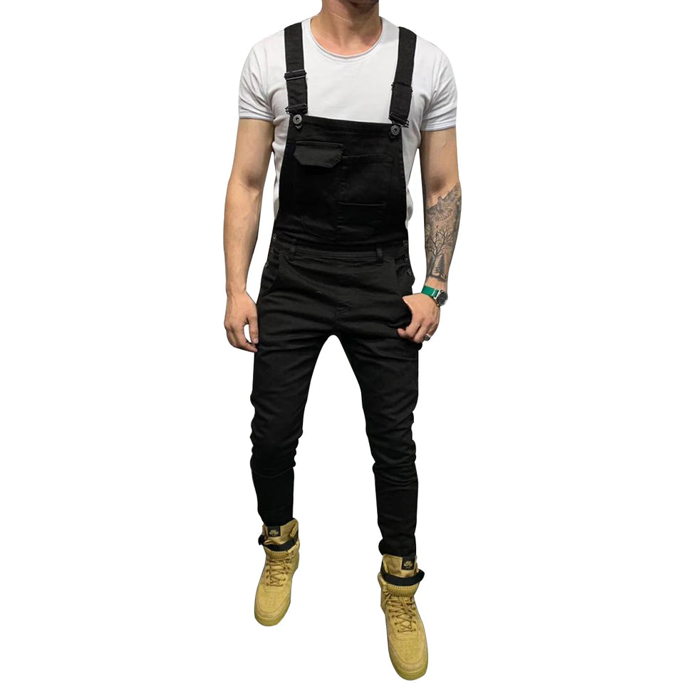 New Mens Denim Jeans Overalls