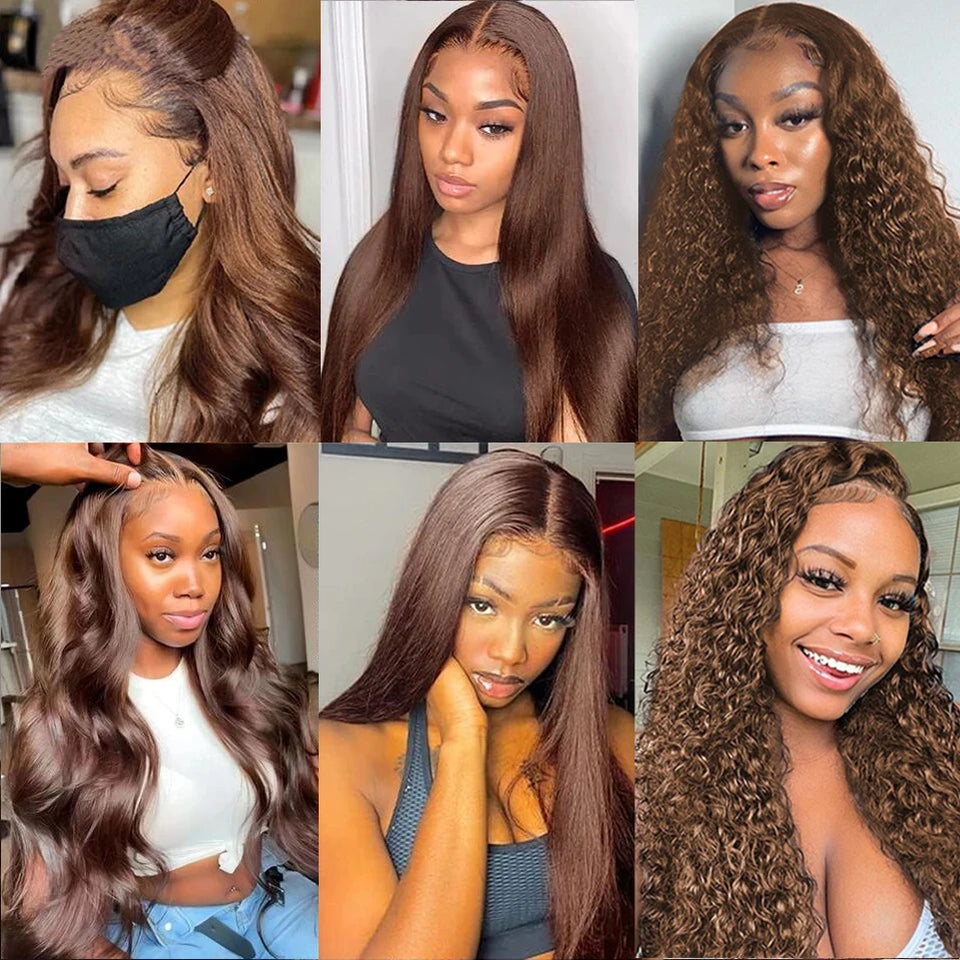 13x4 Chocolate Brown Lace Front Human Hair