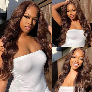 13x4 Chocolate Brown Lace Front Human Hair