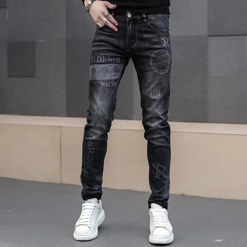 Black Jeans For Men Fashion Street Hip-Hop