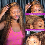 13x6 Hd Lace Highlight Wig Human Hair Wigs Glueless