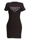 T-shirt short mini dress