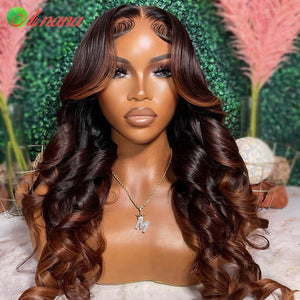 Ombre Ginger Brown Colored 13x6 HD Transparent Lace Frontal