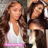 13x4 Chocolate Brown Lace Front Human Hair