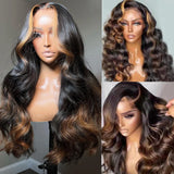 Highlight Wig Human Hair 13x6 HD Lace Frontal Human