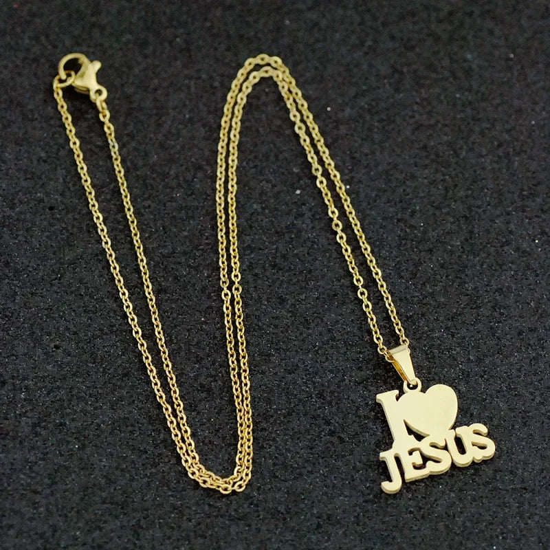 Jesus Cross Men Charm Heart