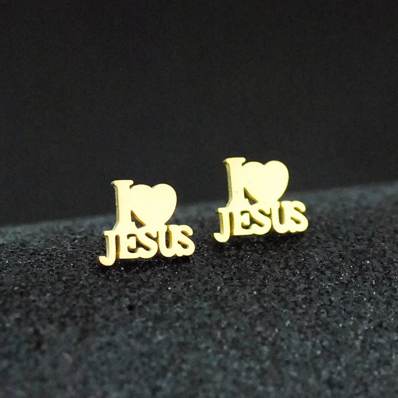 Jesus Cross Men Charm Heart