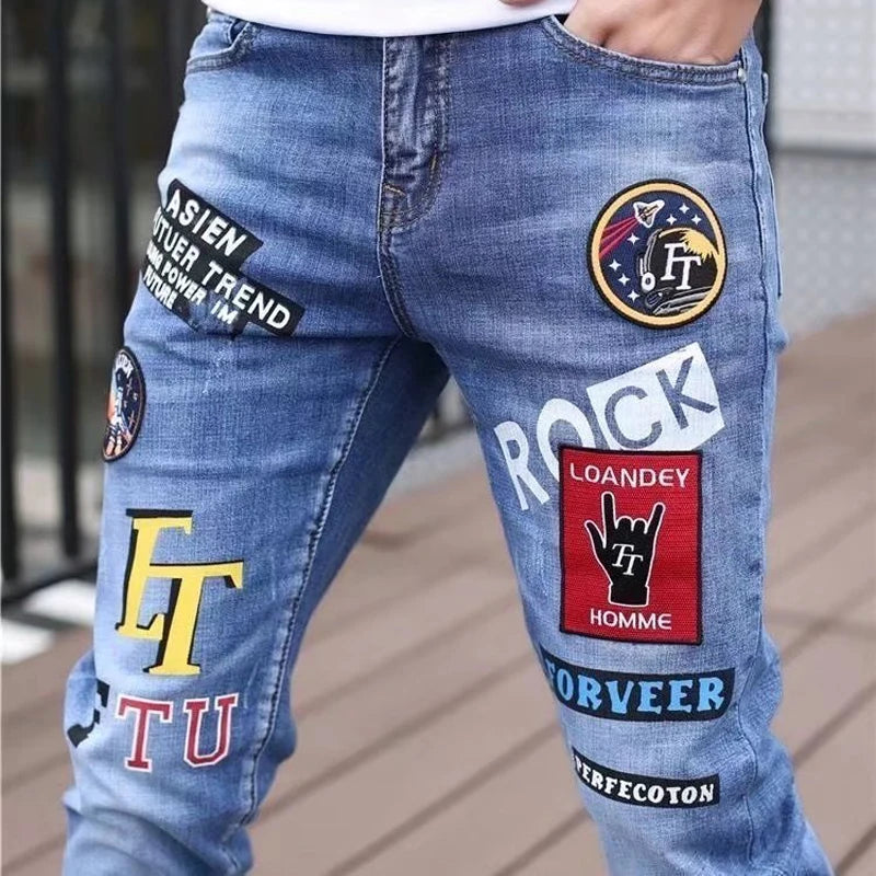 Men Jeans Fashion Street Hip-Hop