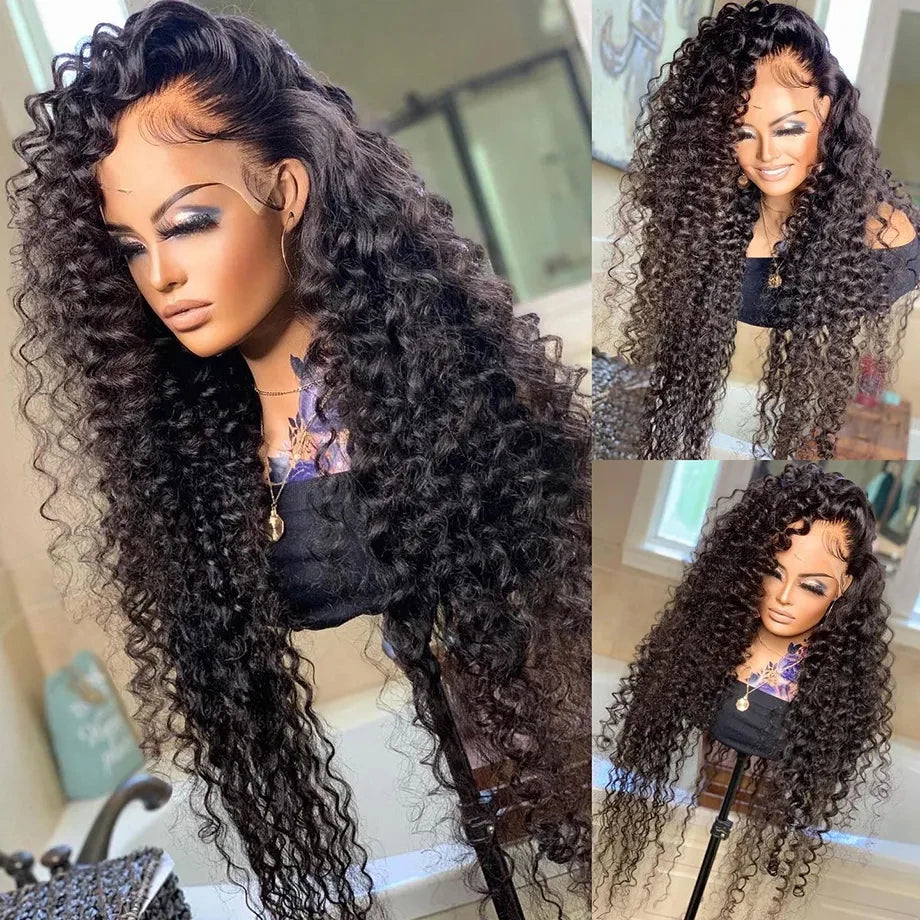 Deep Wave Frontal Wig 13x6 Lace 13x4 Curly Lace Front Human