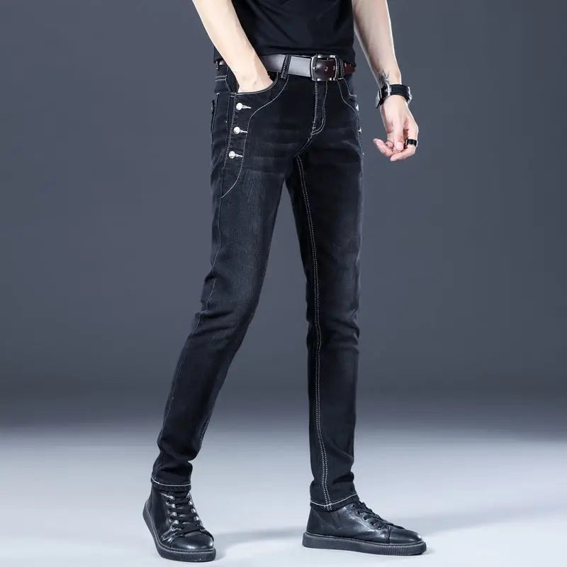 Stylish Black Luxury Men's Korean Streetwear