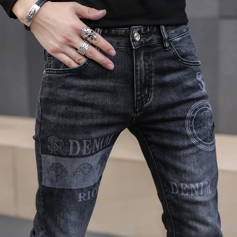 Black Jeans For Men Fashion Street Hip-Hop