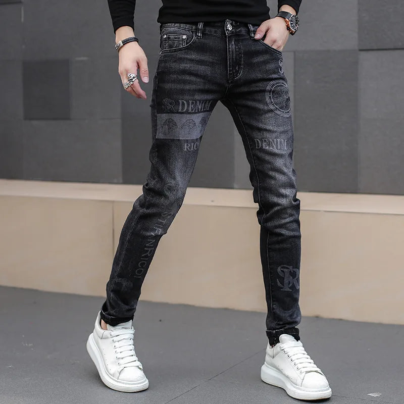 Black Jeans For Men Fashion Street Hip-Hop